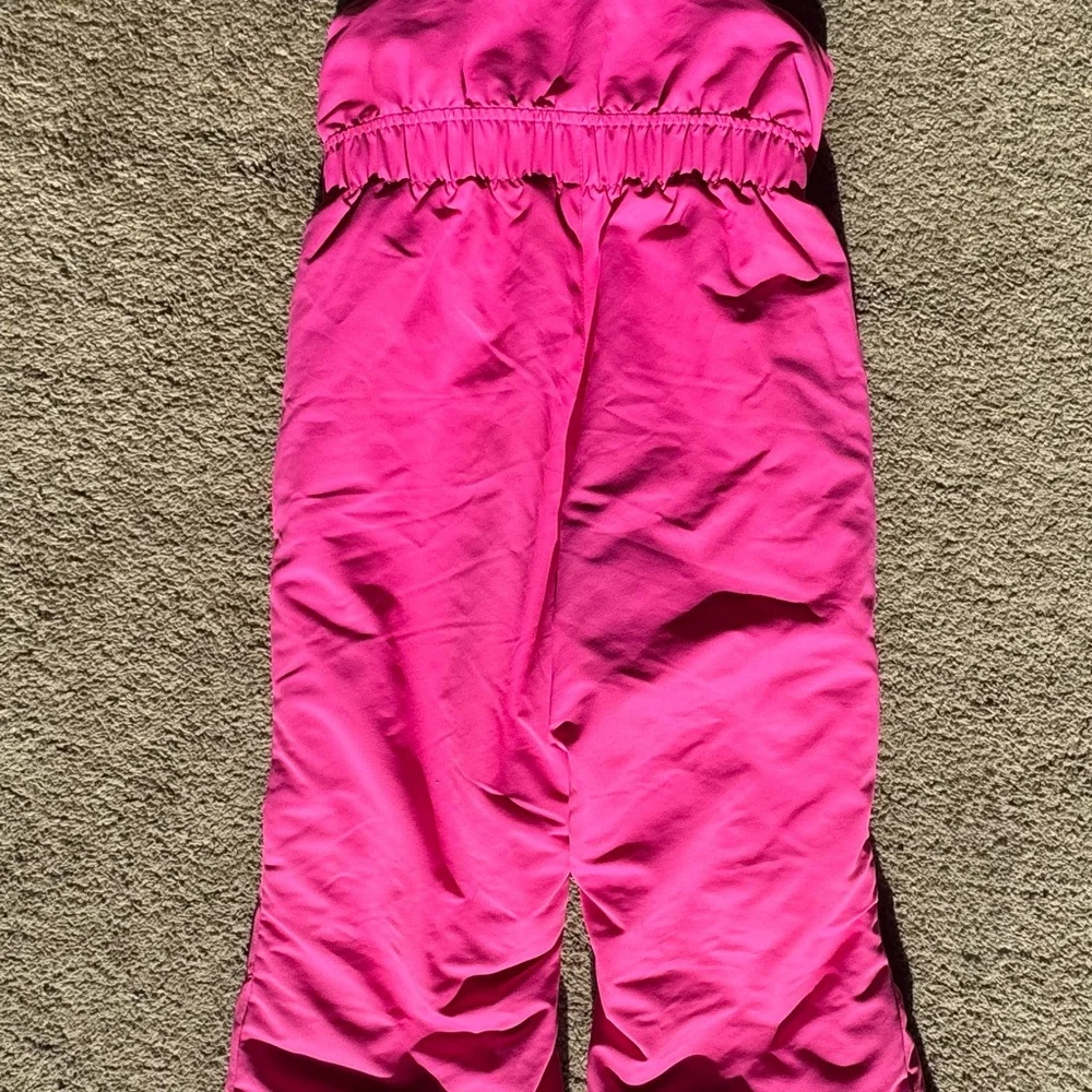 SwissTech Girls Snow Bib Pants XS (4–5) Pink‎ Adjustable Straps Pockets